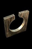 Square Ebony Wood Bracelet with Sterling Silver Inset 6
