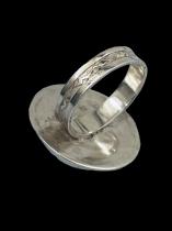 Sterling Silver Domed Rattle Gris Gris Ring - Tuareg People, south Sahara 3