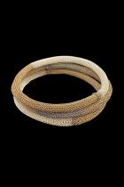 Thin Woven Bracelets -  Silver, and Plated 18k Gold  - Set of 3  1