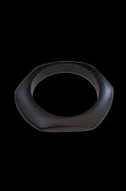 Ebony Wood Bracelet with 3 Flat Edges - (only 1 left)