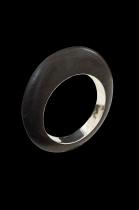 Circular Ebony Wood Bracelet, with Sterling Silver Inset 4