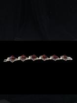 Cherry Amber and Sterling Silver Bracelet 1