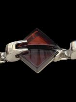 Cherry Amber and Sterling Silver Bracelet 2