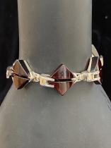 Cherry Amber and Sterling Silver Bracelet 3