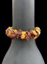 Jumble of Amber with Sterling Silver Bracelet 8