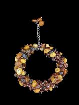 Jumble of Amber with Sterling Silver Bracelet 1