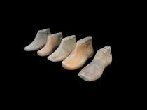 Set of 5 Rustic Vintage Wooden Shoe Mold Forms
