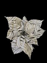 Clip on Zebra Patterned Poinsettia Ornament