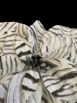 Clip on Zebra Patterned Poinsettia Ornament 1