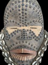 Decorative Mask with Studs and cowrie Shells - in the style of the Dan People, Ivory Coast 1