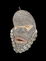 Decorative Mask with Studs and cowrie Shells - in the style of the Dan People, Ivory Coast 3