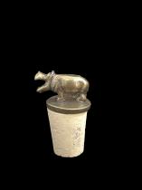 Brass Hippo Cork Wine Stopper - South Africa