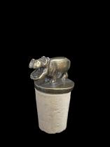 Brass Hippo Cork Wine Stopper - South Africa 1