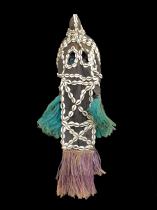 Ceremonial Helmet Mask (Bede) and Cowrie Shell Costume - Dogon People, Mali