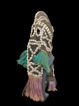 Ceremonial Helmet Mask (Bede) and Cowrie Shell Costume - Dogon People, Mali 3