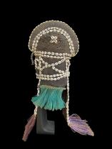 Ceremonial Helmet Mask (Bede) and Cowrie Shell Costume - Dogon People, Mali 9