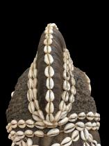 Ceremonial Helmet Mask (Bede) and Cowrie Shell Costume - Dogon People, Mali 10