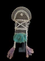 Ceremonial Helmet Mask (Bede) and Cowrie Shell Costume - Dogon People, Mali 12