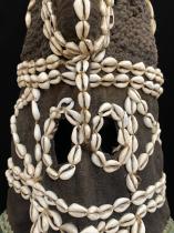 Ceremonial Helmet Mask (Bede) and Cowrie Shell Costume - Dogon People, Mali 14