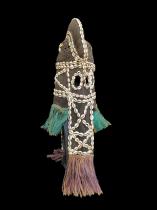 Ceremonial Helmet Mask (Bede) and Cowrie Shell Costume - Dogon People, Mali 15