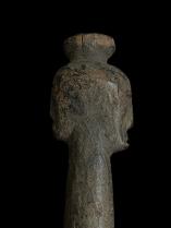 Wooden Janus Face Charm with Place for Charge on Top of Head - Songye People, D.R. Congo 2