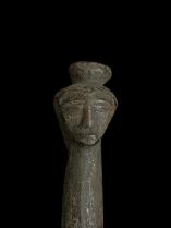 Wooden Janus Face Charm with Place for Charge on Top of Head - Songye People, D.R. Congo 3
