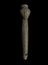 Wooden Janus Face Charm with Place for Charge on Top of Head - Songye People, D.R. Congo 5