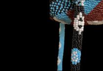 Large Beaded Blue Elephant 9