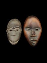 Set of 2 Passport Masks - Dan People, Liberia