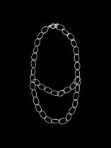 Sterling Silver Linked Double Strand Necklace 2