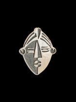 Sterling Silver Logo/Lwalwa Mask Oxidized Pendant
