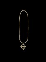 Old Ethiopian Coptic Cross on a Sterling Silver Chain 2
