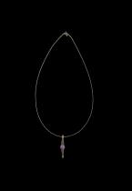 Sterling Silver and Amethyst Colored CZ and Vermeil Necklace 2