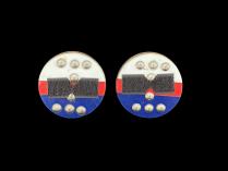 Framed 2 Sided 'Iziqhaza' Ear Plugs - Zulu People, South Africa 5