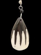 Batik Bone Teardrop Earrings - Kenya 1