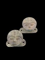 Set of 2 Brass Drawer Pulls - Ghana