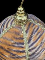 Tiger Print and Gold Ribbon Ornament 1