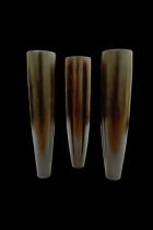 Set of 3 Ebony Wood Vases - Mozambique 1