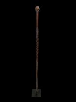 Tall Knobkerrie Club with inlaid beads (5)- Zulu People, South Africa