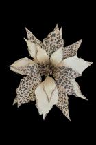 Clip on Leopard Patterned Poinsettia Ornament 