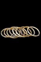 Horn Bangle with CZ's 2