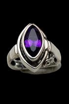 Easy On Sterling Silver Ring - with Amethyst 2
