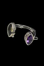 Easy On Sterling Silver Ring - with Amethyst 5