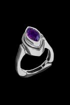 Easy On Sterling Silver Ring - with Amethyst 7