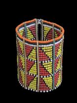 Beaded Cuff Bracelet - Maasai People, east Africa