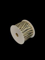 10 Yard Zebra Print 100% Nylon Glitter Close Knit Ribbon Roll 