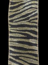 10 Yard Zebra Print 100% Nylon Glitter Close Knit Ribbon Roll  1