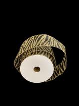 10 Yard Zebra Print 100% Nylon Glitter Close Knit Ribbon Roll  2