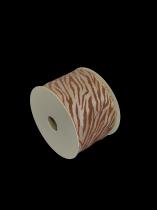 10 Yard Chocolate Colored Zebra Print Ribbon Roll 