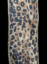 10 Yard Leopard Print 100 % Polyester Gold Edging Ribbon Roll  2